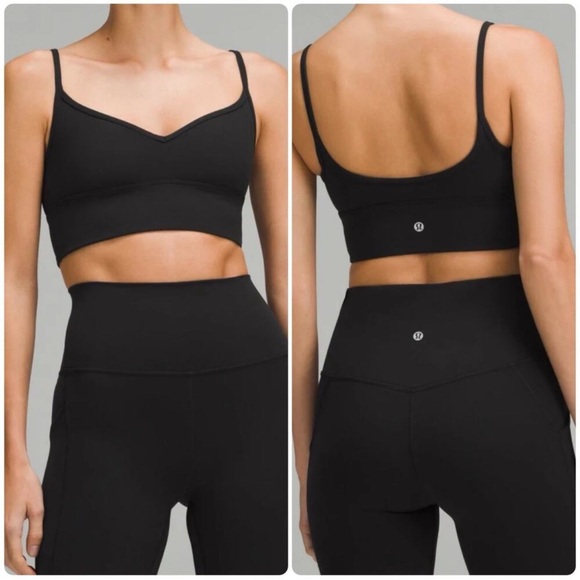 lululemon athletica Other - Lululemon Align Sweetheart Bra Black Light Support A/B Cup – Size 4 Nulu Soft